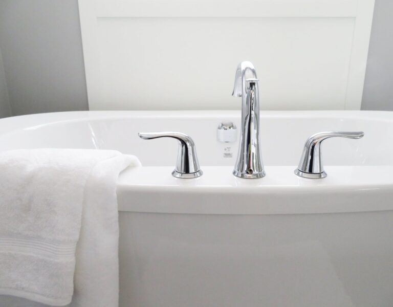 Towel Hanged on Bathtub